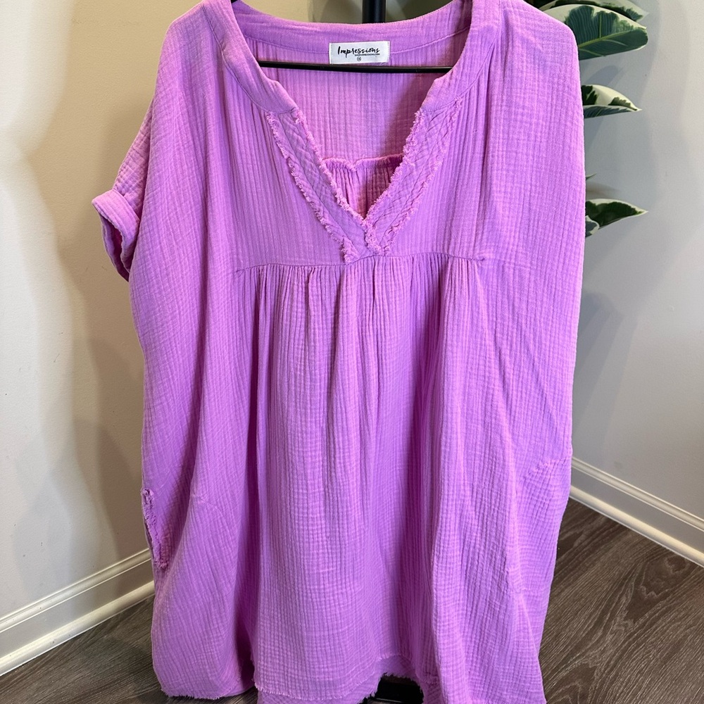 Shop Impressions Lilac Tunic Dress